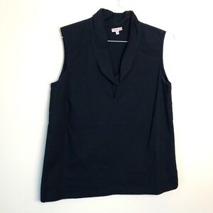 Rossopuro Black Cowl Nehru Collar Tank Medium EUC